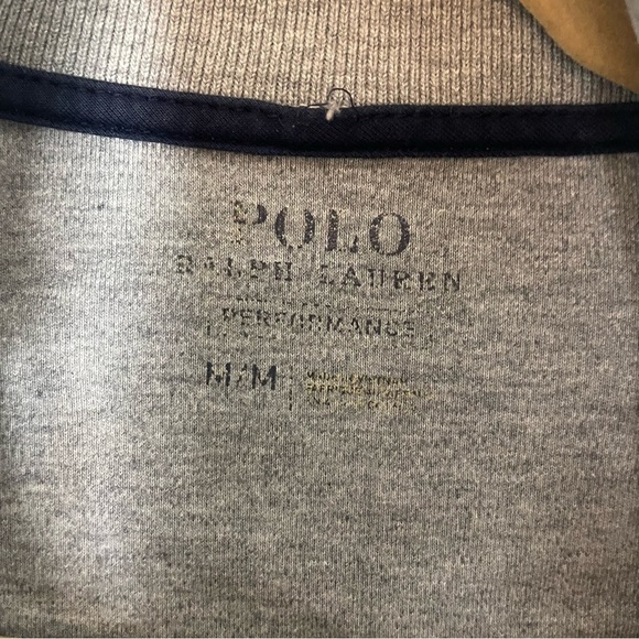 Vintage POLO Ralph Lauren Gray Zip Up Sweater Size Medium - Picture 5 of 9